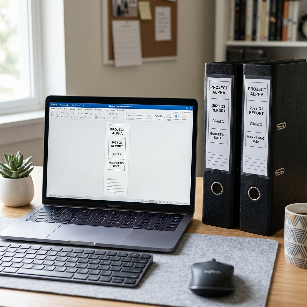 How to Make a Binder Spine Label in Word