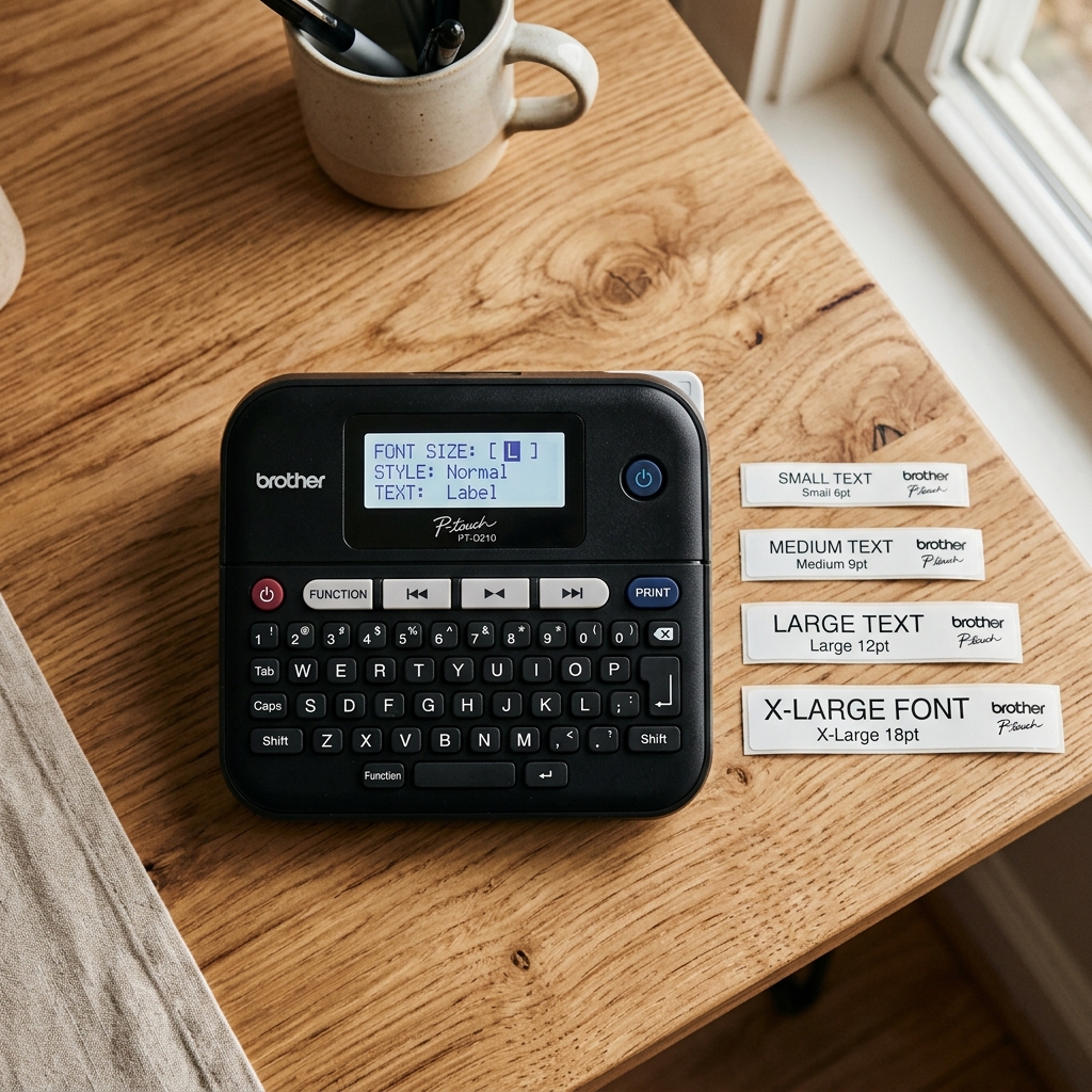 How to Change Font Size on Brother P-Touch Label Maker
