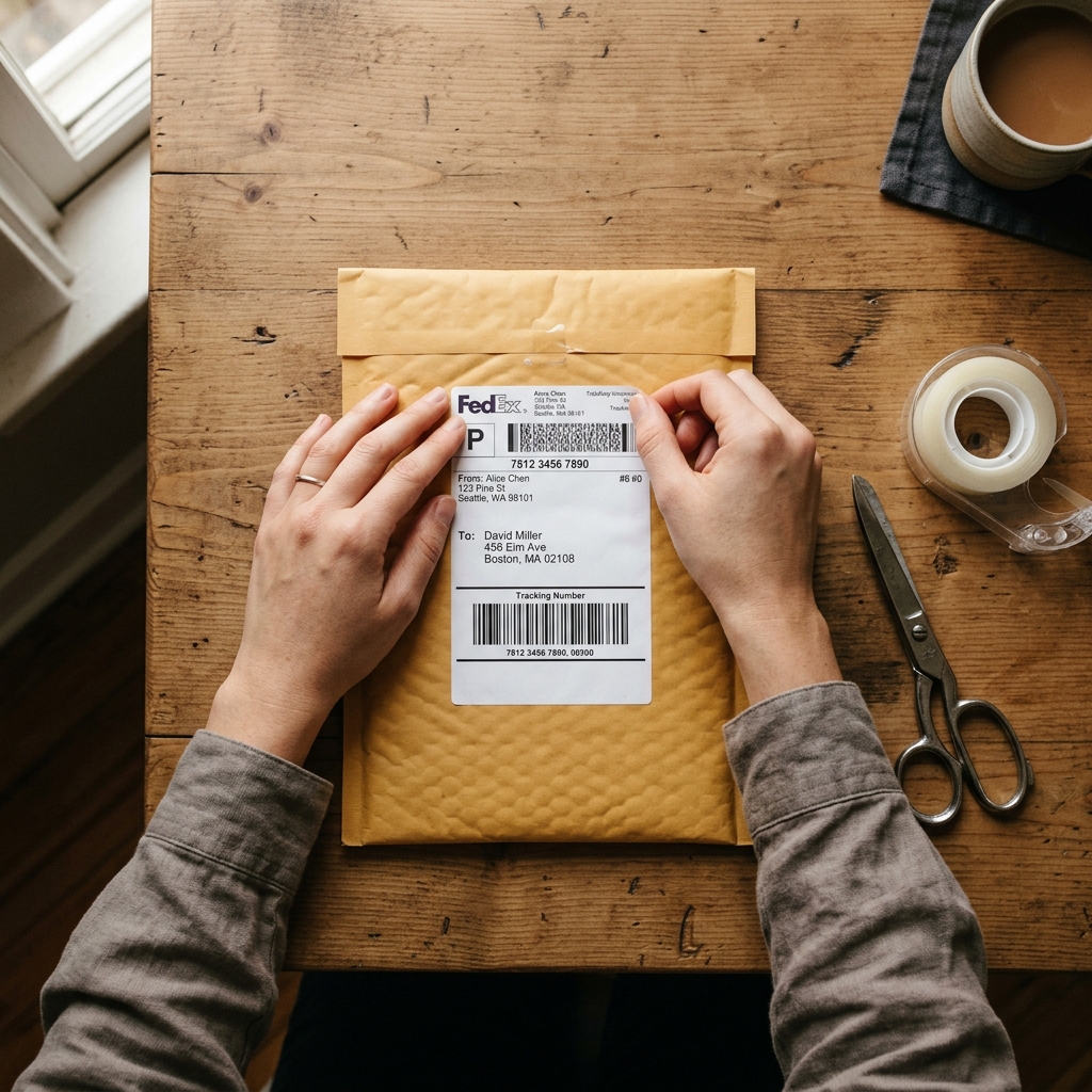 How to Put a FedEx Label on an Envelope